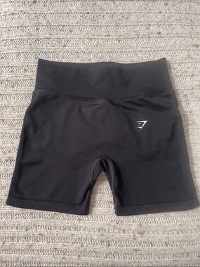 Gymshark Black High-Waist Bike Shorts with Logo